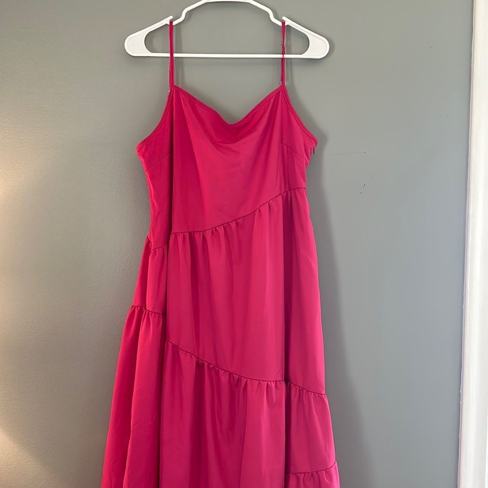 NWOT Pink Spaghetti Strap Dress Size XL - Picture 1 of 7